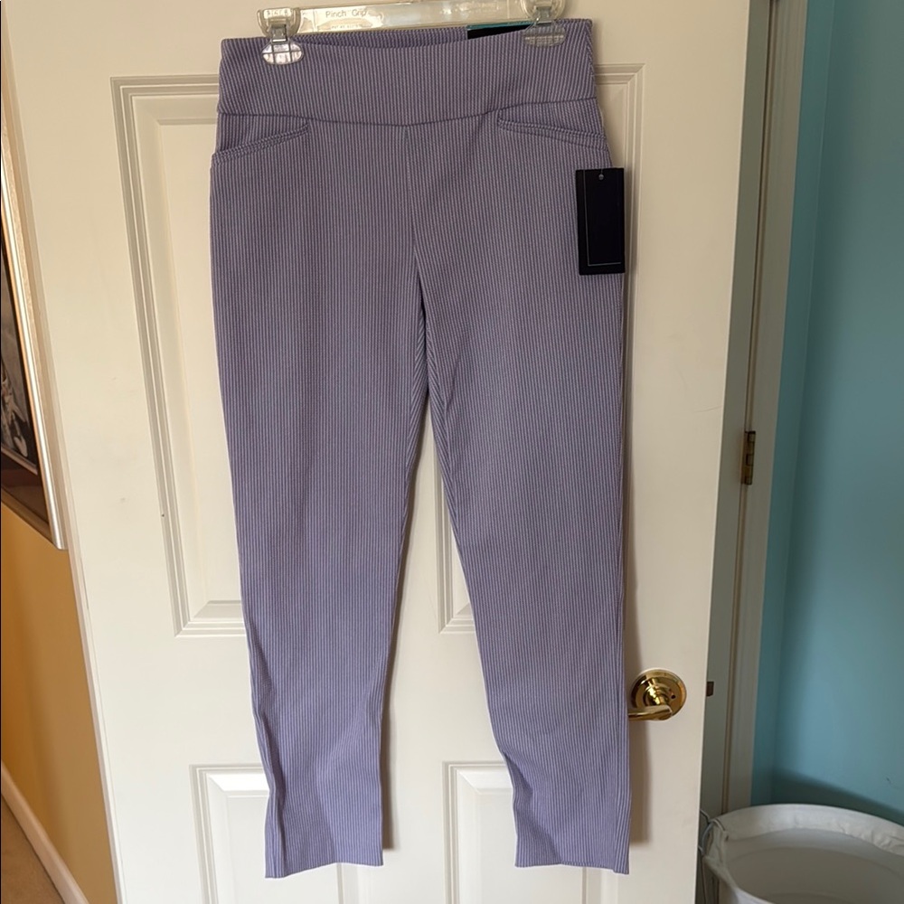 Attyre Light Purple and White Striped Pants